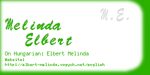 melinda elbert business card